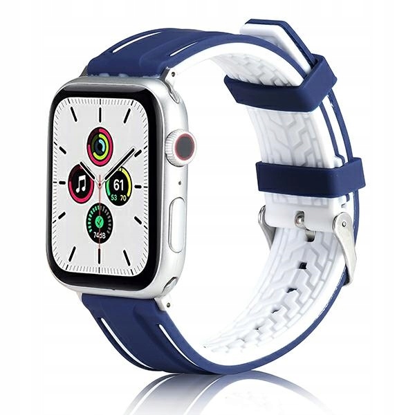 Beline pasek Apple Watch Solid Silicone42/44/45/49mm granatowo-biały navy/
