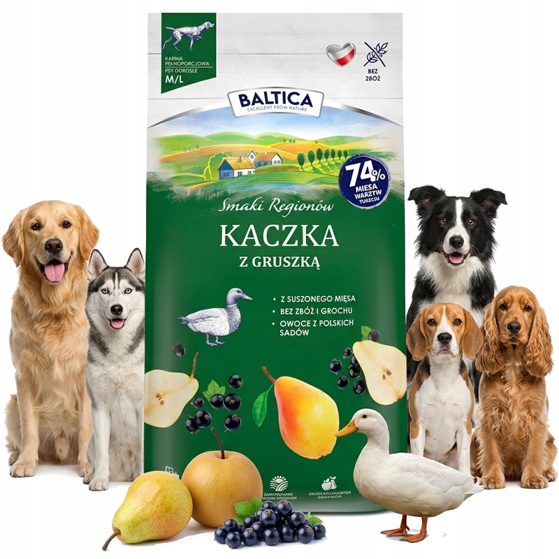 Baltica Smaki Regionów Kaczka Z Gruszką Średnie Rasy M/L 3kg Monoproteinowa