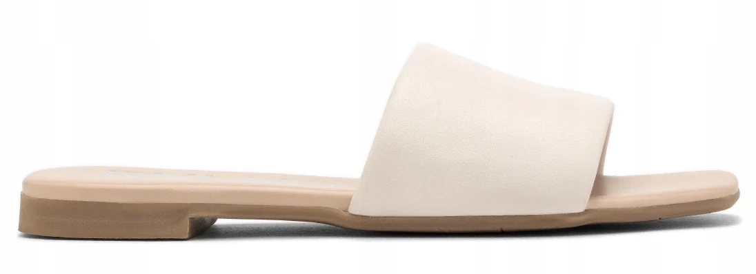 Krémové Nazouváky Pro Každodenní Nošení Ploché Dámské Kožené Béžové Ženské Ryłko 40