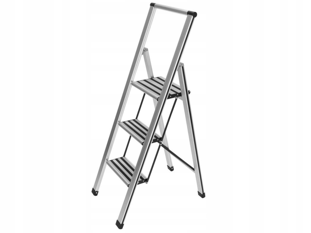 Hliníkový rebrík,3 priečkový rebrík, Wenko