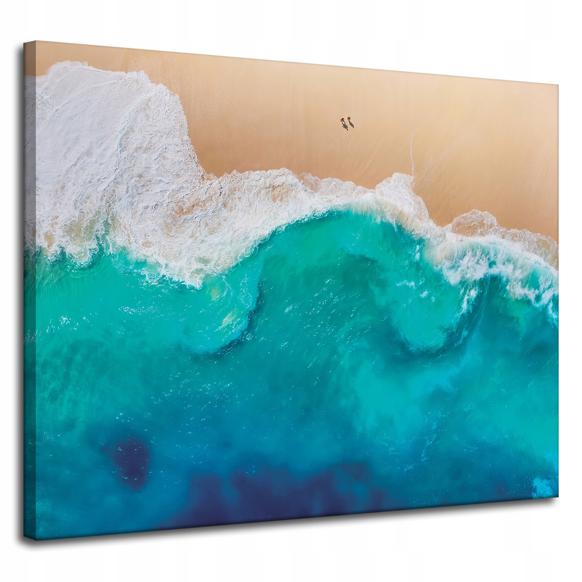 Obraz na plátně Pláž Lidé Vlny Voda Dovolená 100x80 cm