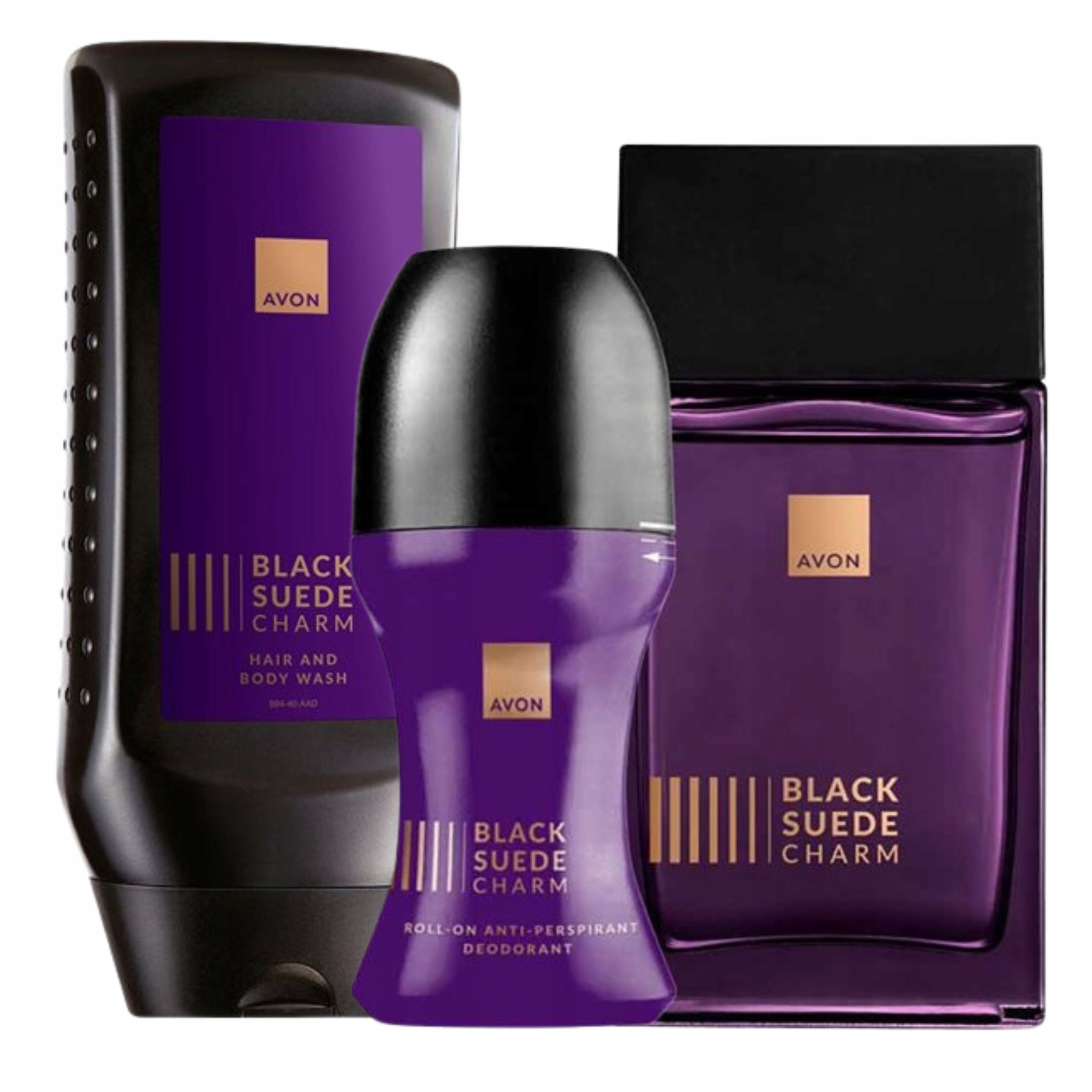 Avon Sada Black Suede Charm 3v1 Parfém Gel Kulička