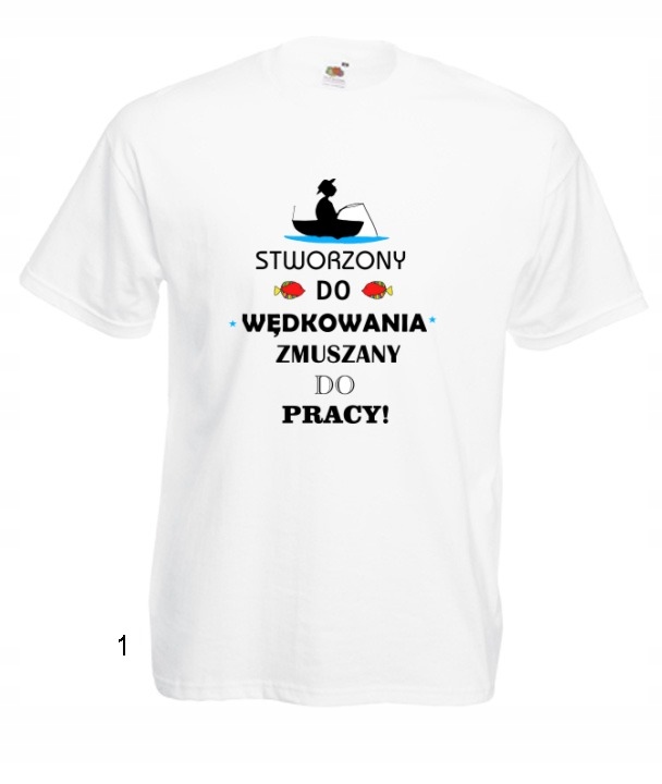 

Koszulka T-shirt Wędkarz Ryba Wędka Wzory