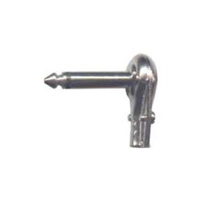 Złącze JACK 6,3 mono metal kątowy biały