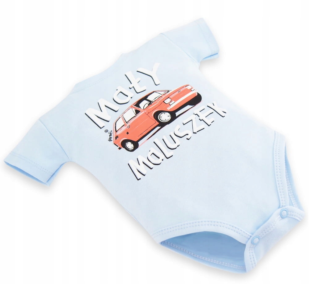

Body chłopięce samochód Maluszek niebieskie 80