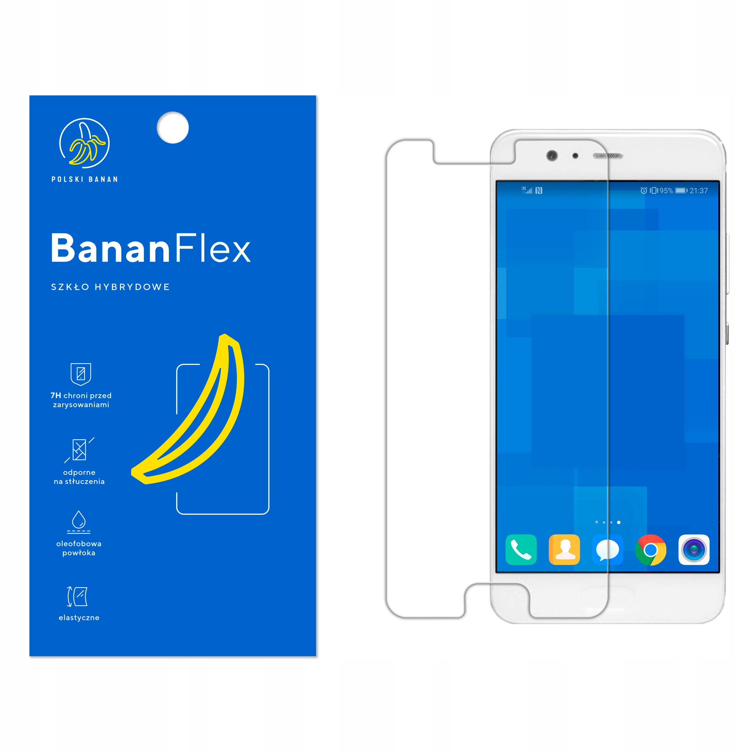 

Szkło Hybrydowe Polski Banan 7H do Huawei P10