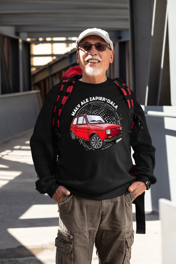 BLUZA DLA KOLEKCJONERA Z MAŁYM FIATEM ŚMIESZNY NAPIS MAŁY ALE ZAPIER*DALA Marka inna