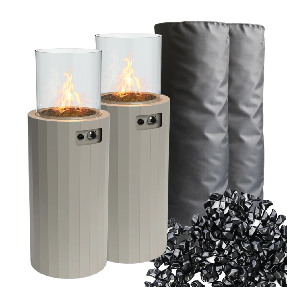 Vykurovací dáždnik Terasový ohrievač Planika Bino Silk Grey 8 kW s krytom