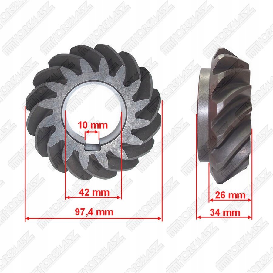 Ozubené Koleso Z-16 Na Drážku Pre Prevodovku PK-45.001.06A Hortmasz