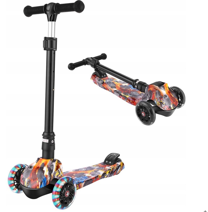 

Hulajnoga Weskate Skuter Trójkołowa Led Koła