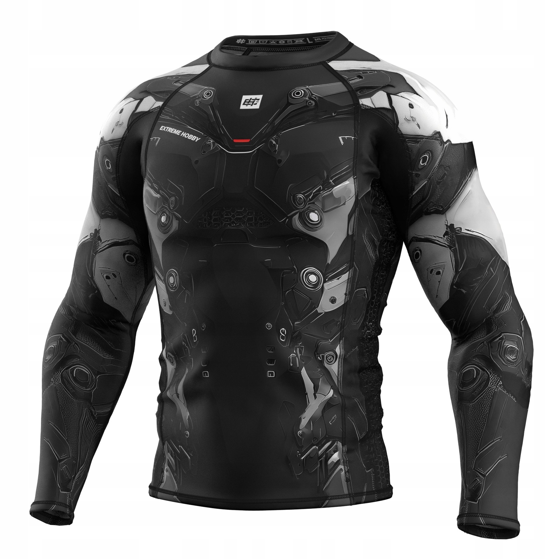 Pánské tričko do posilovny Rashguard Extreme Hobby Iron Force M Bílé