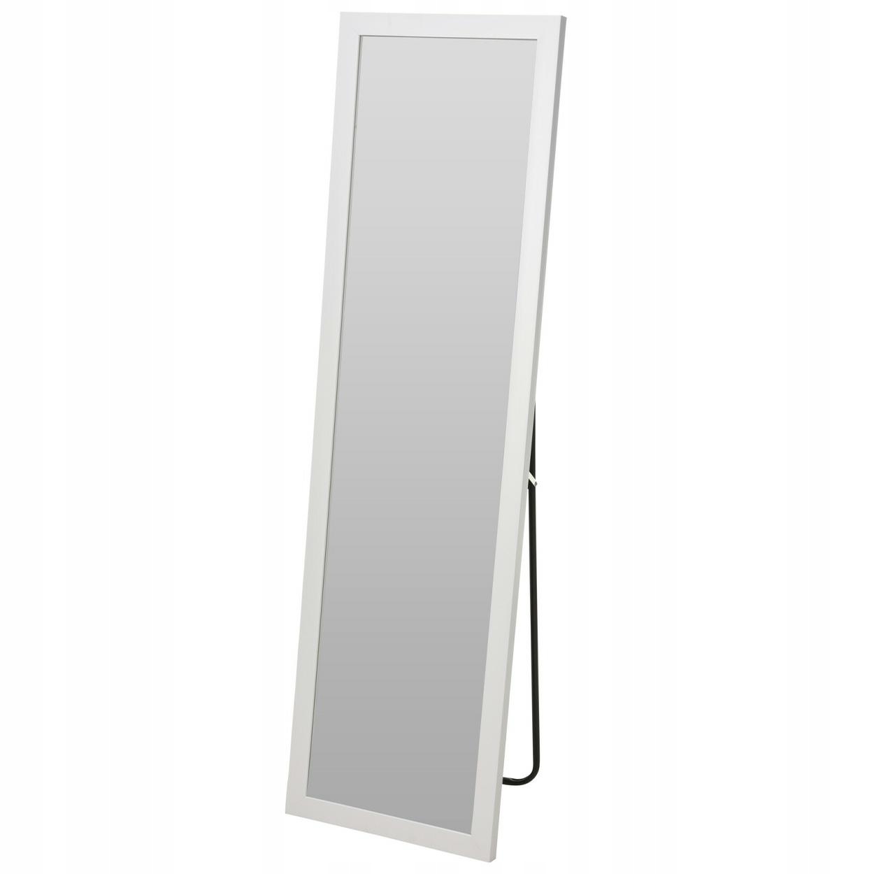 Zrcadlo bílé 36 x 126 cm zrcadlo je úzké pro šatnu obývacího pokoje a ložnice