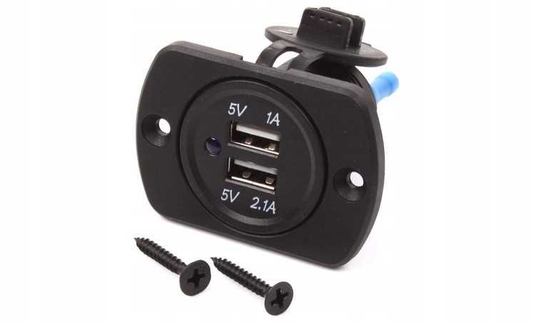 

Gniazdo Samochodowe Ładowarka 2x Usb 12V 24V