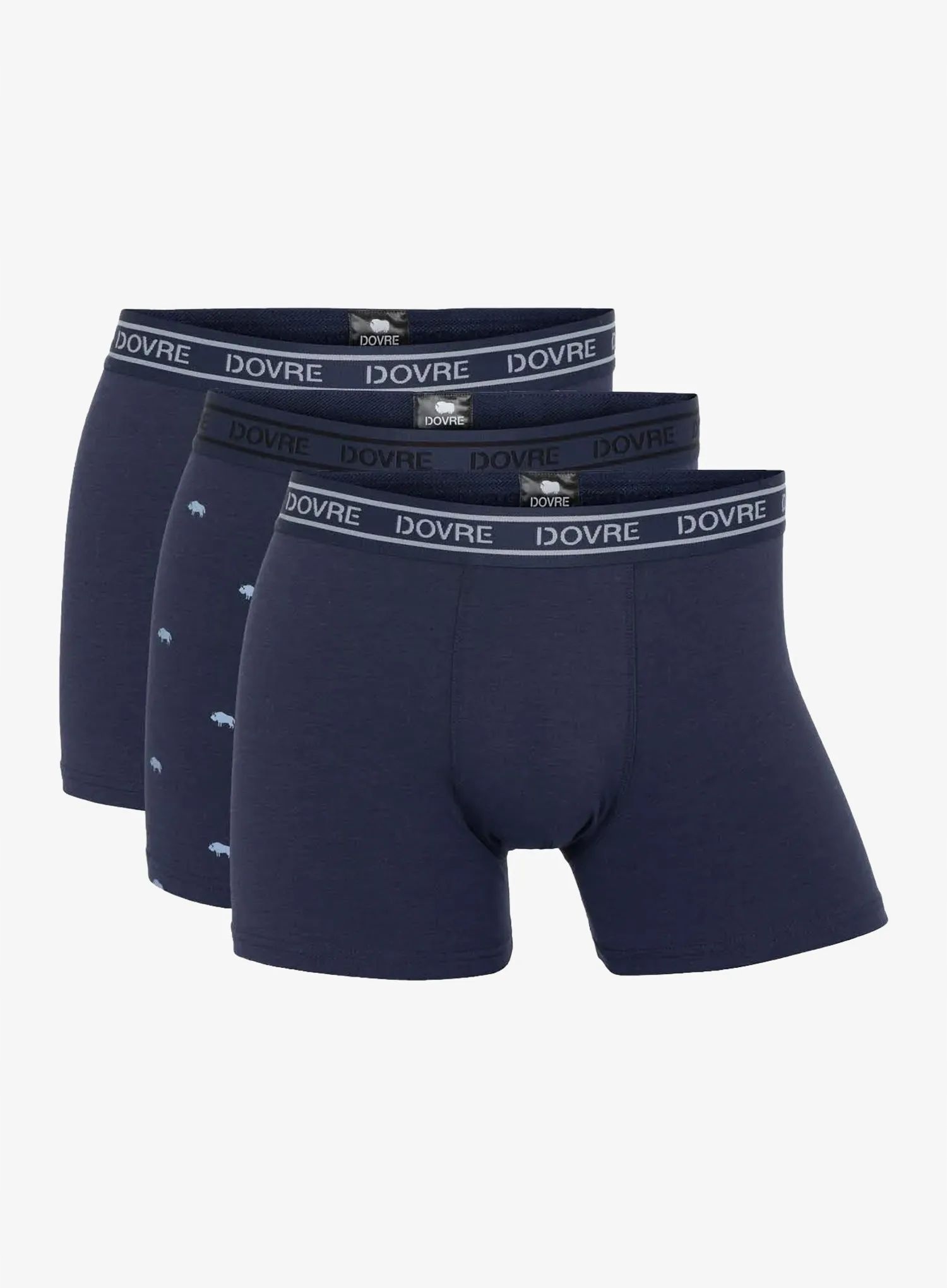 Termoaktivní boxerky Dovre Tights 3-Pack Bamboo modrá/potisk XL