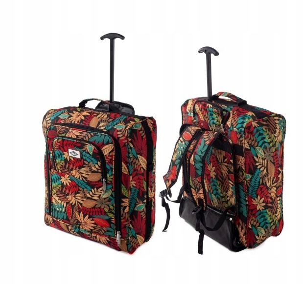 Plecak Na Kółkach Bagaż Podręczny Plecako-walizka Rgl Kwiaty