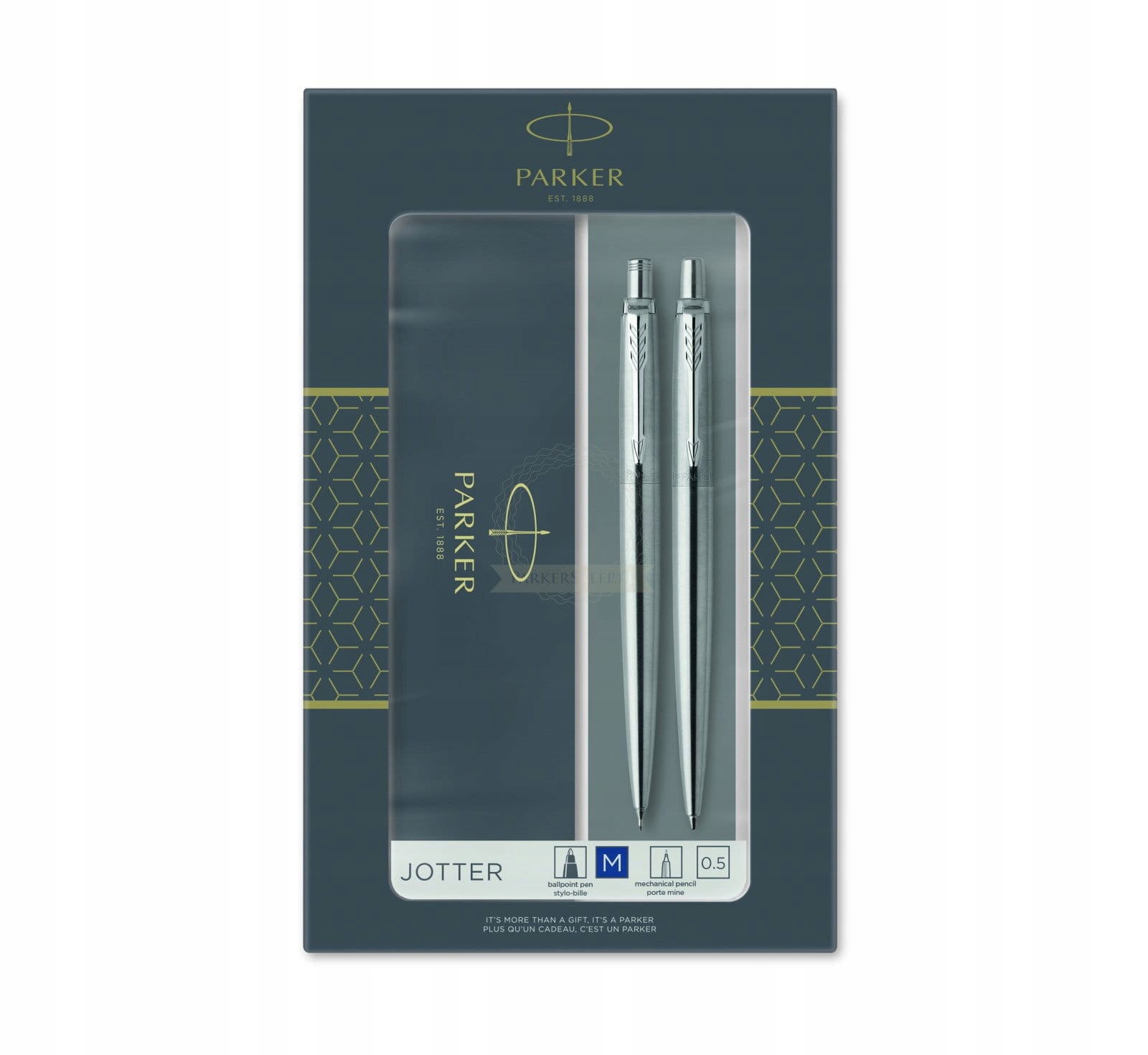 Zestaw Parker Jotter stalowy Ct długopis ołówek