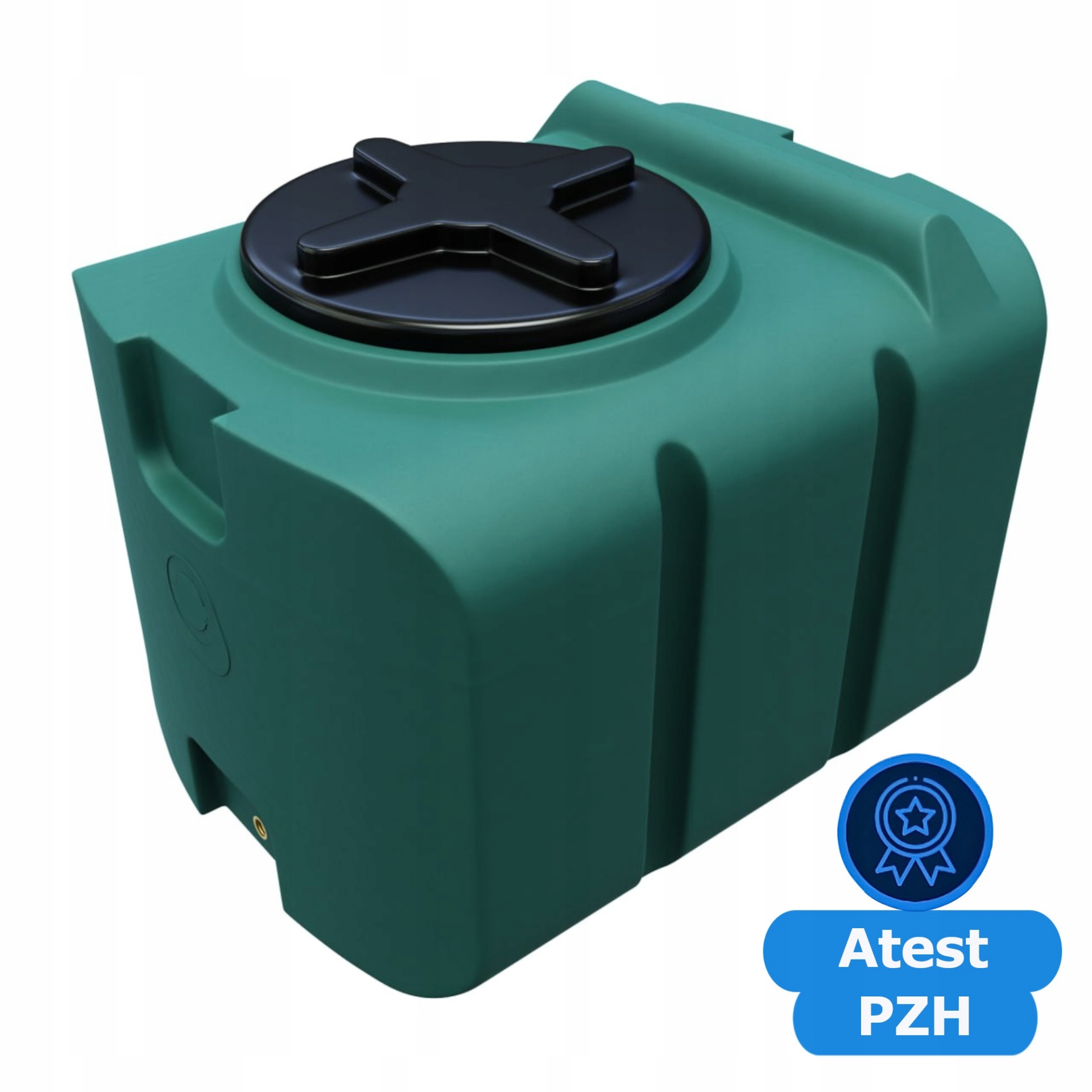 Zbiornik Plastikowy 200l Zbiornik Na Ciecze Zielony 80x62x57cm ZP200U