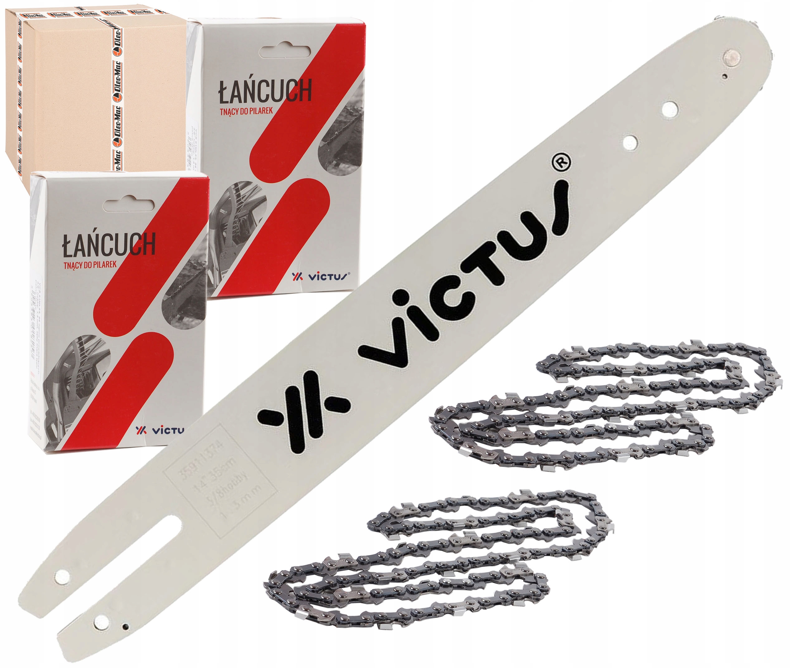 Lišta 2 Řetězy Victus 35 CM 14'' 3/8 1,3