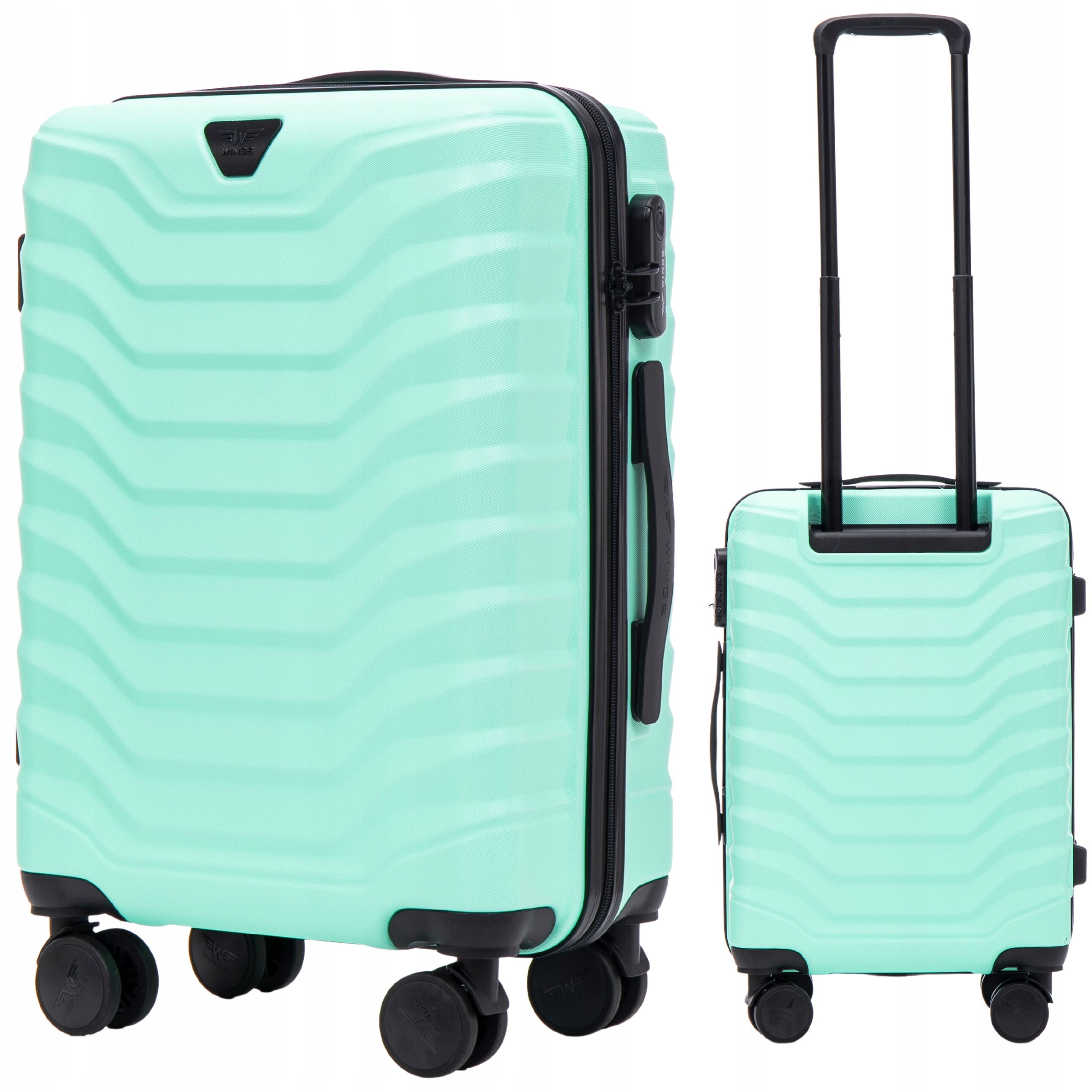 Cestovní příruční kufr do letadla Wings kabinový na 4 kolečkách Tvrdý