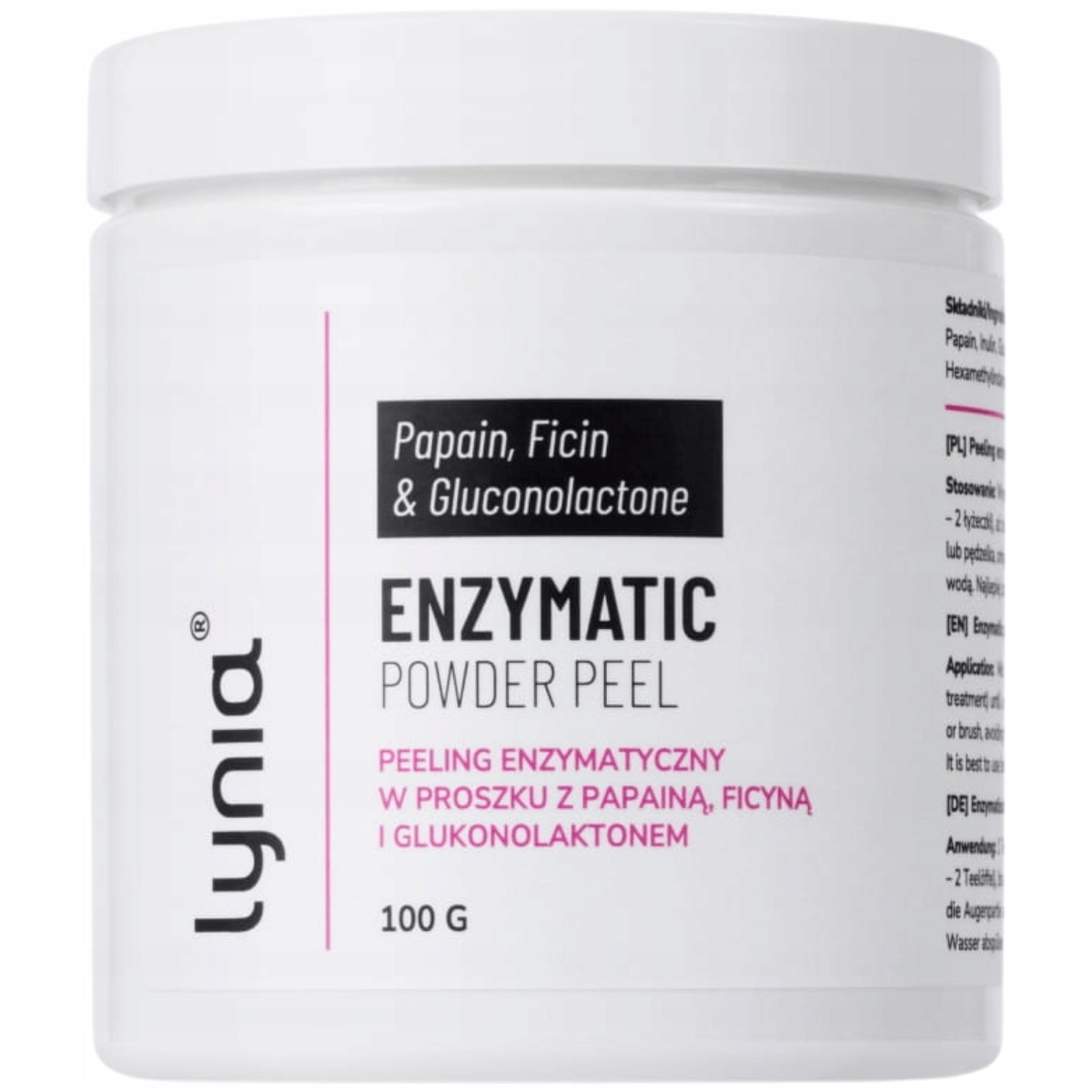 Lynia – Enzymatický peeling Papain-Ficin Prášek, 100 g