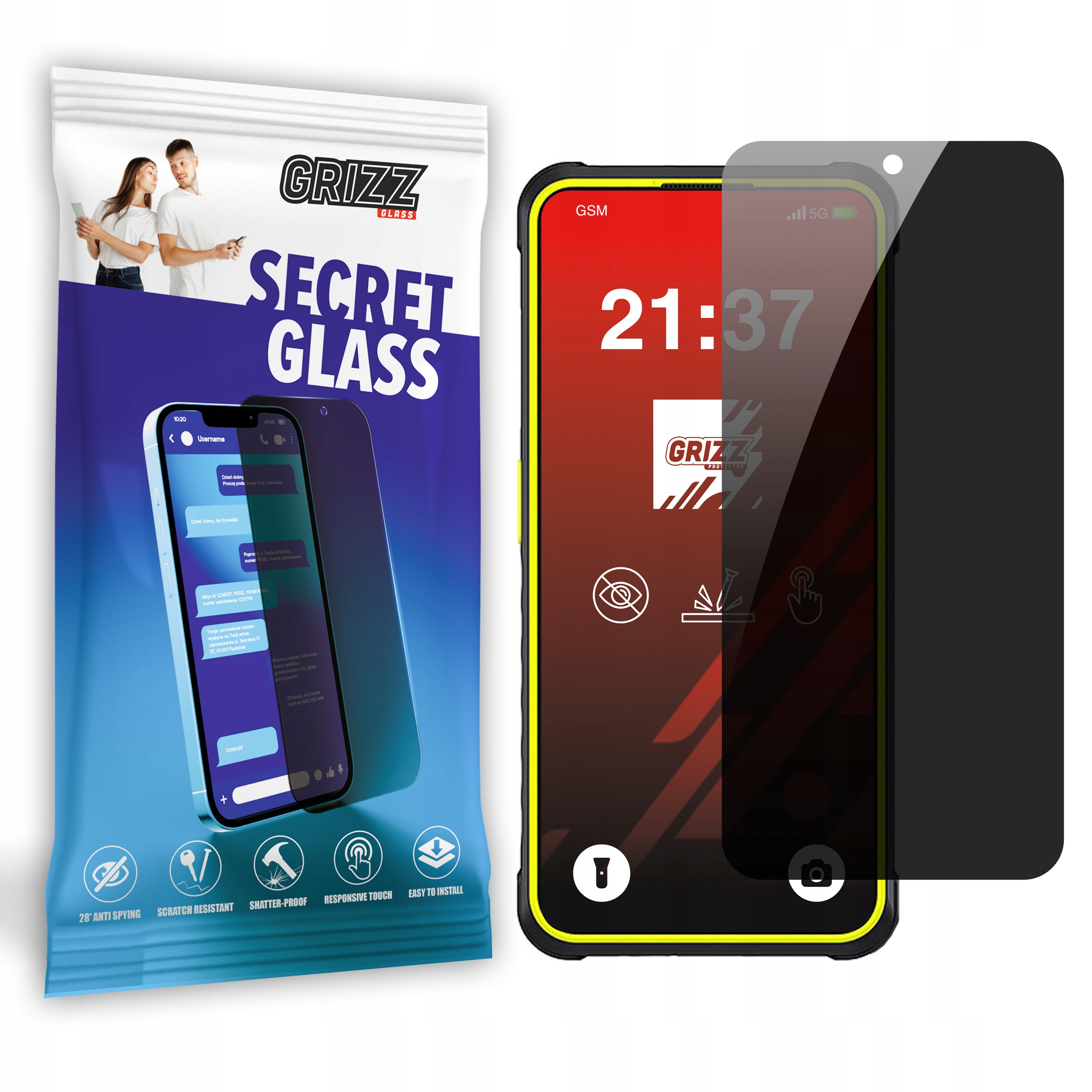 Prywatyzujące szkło ochronne do Ulefone Armor X31 Pro