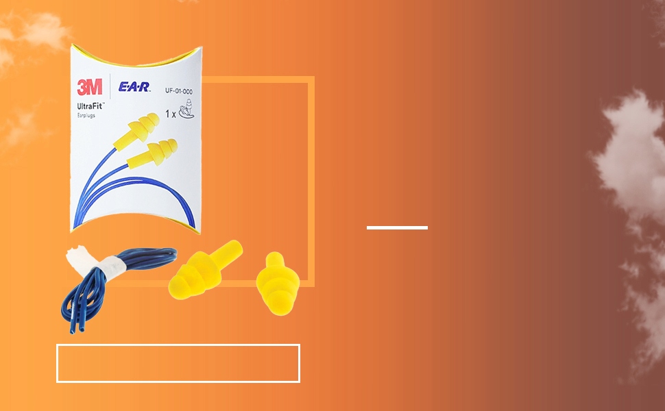 Zatyczki wielorazowe, Stopery do uszu 3M EAR Ultrafit w kartoniku 5 Par Model Ultrafit