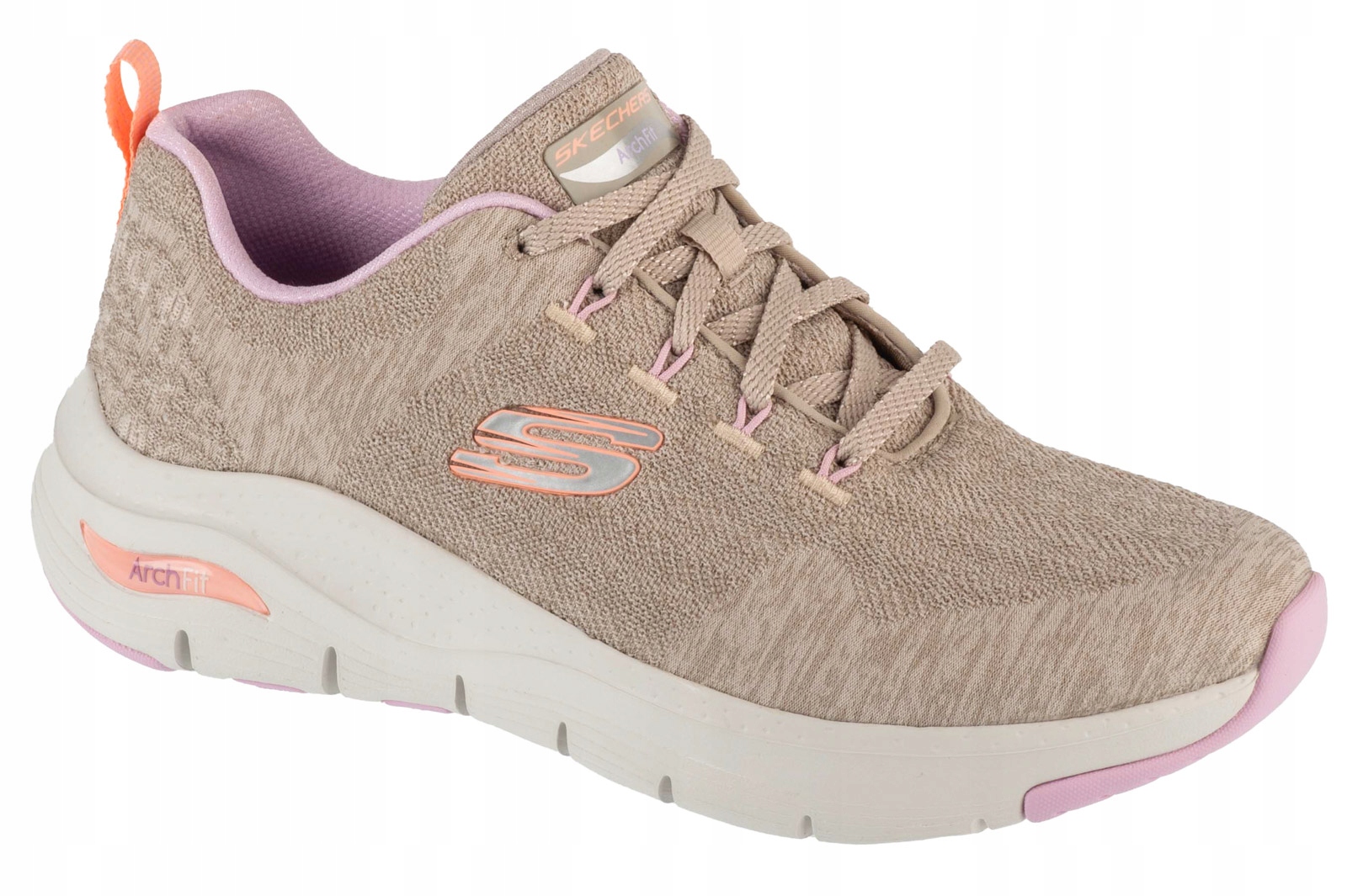 Skechers Arch Fit Comfy Wave [36,5] Boty Tenisky Dámské Látka Béžová
