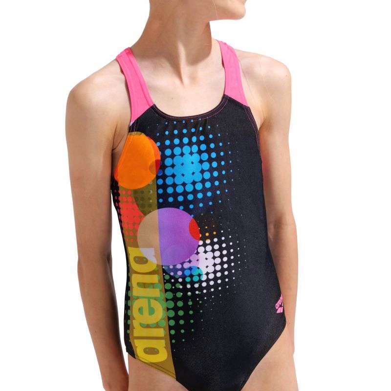 Kostium kąpielowy dziewczęcy Arena Dots Swim Pro 128