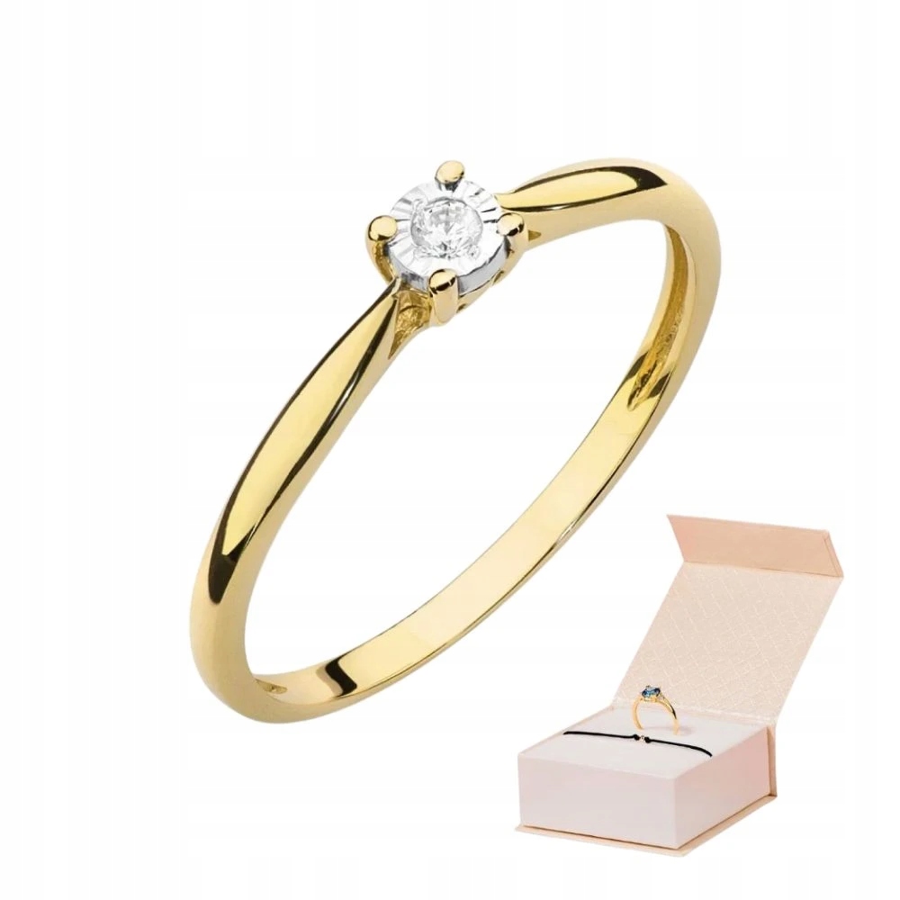 Prstýnek Briliant 585 0,03 ct Jemný Zlatý Náramek