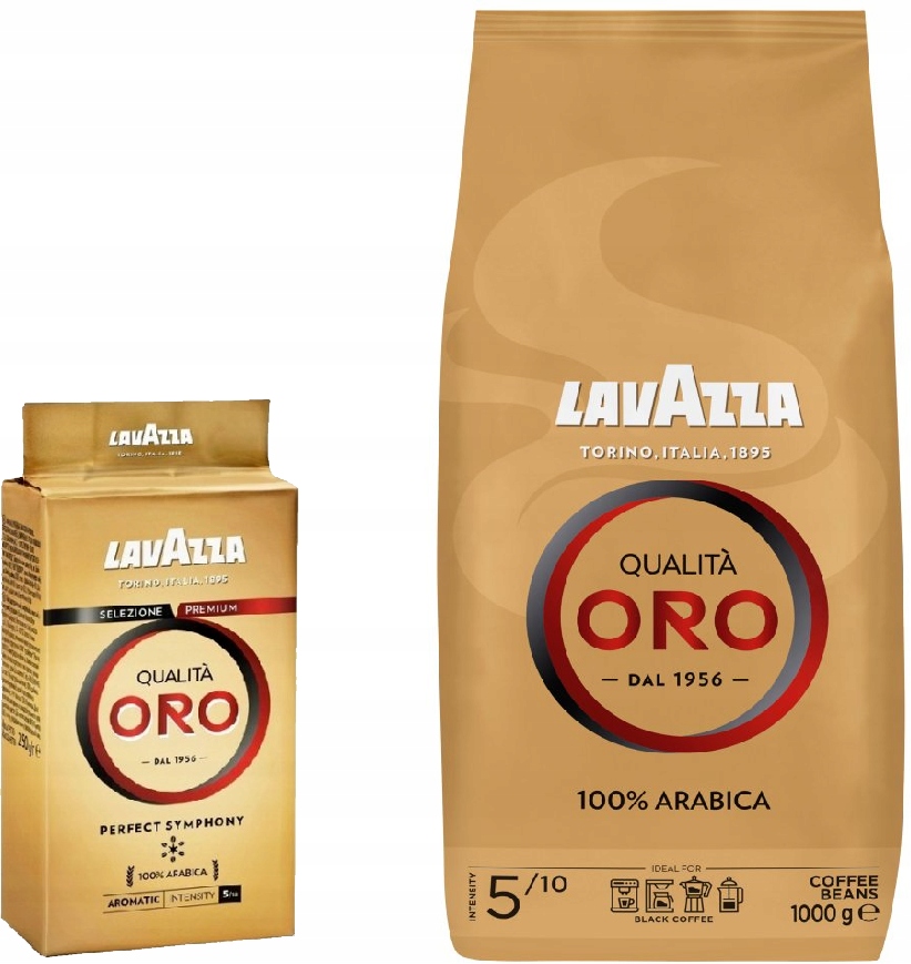 Kawa ziarnista Lavazza Qualita Oro 1kg Kawa mielona Qualita Oro 250g