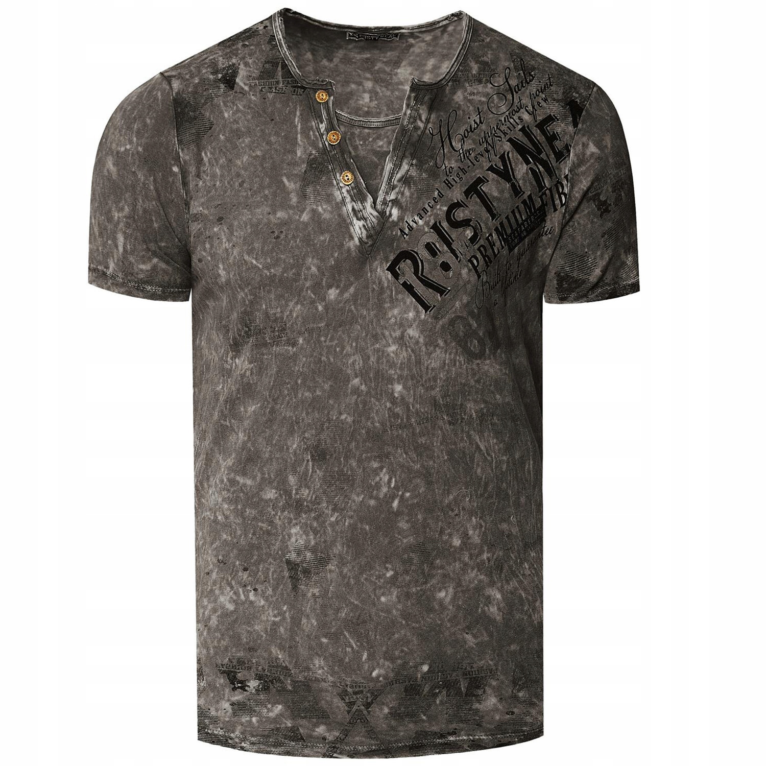 Rusty Neal tričko pánské 15240 regular fit XL grafitová