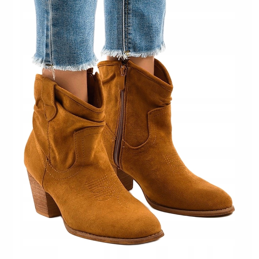 

Brązowe Skóra ekologiczna Buty Botki r.39