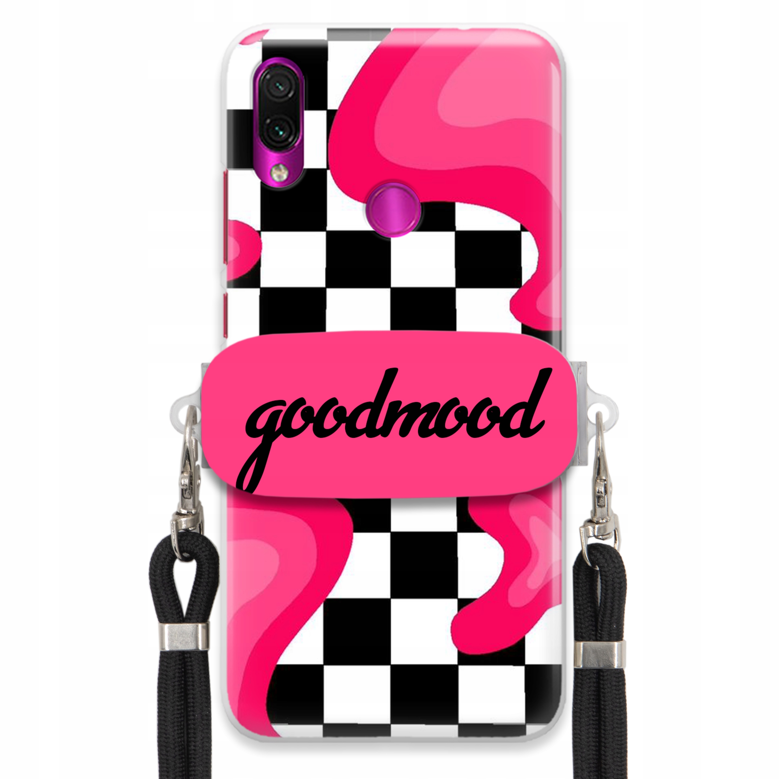 Puzdro Pre Xiaomi Redmi Note 7 Sada Case Držiak Vodítko Čierna Pre Teen Splash