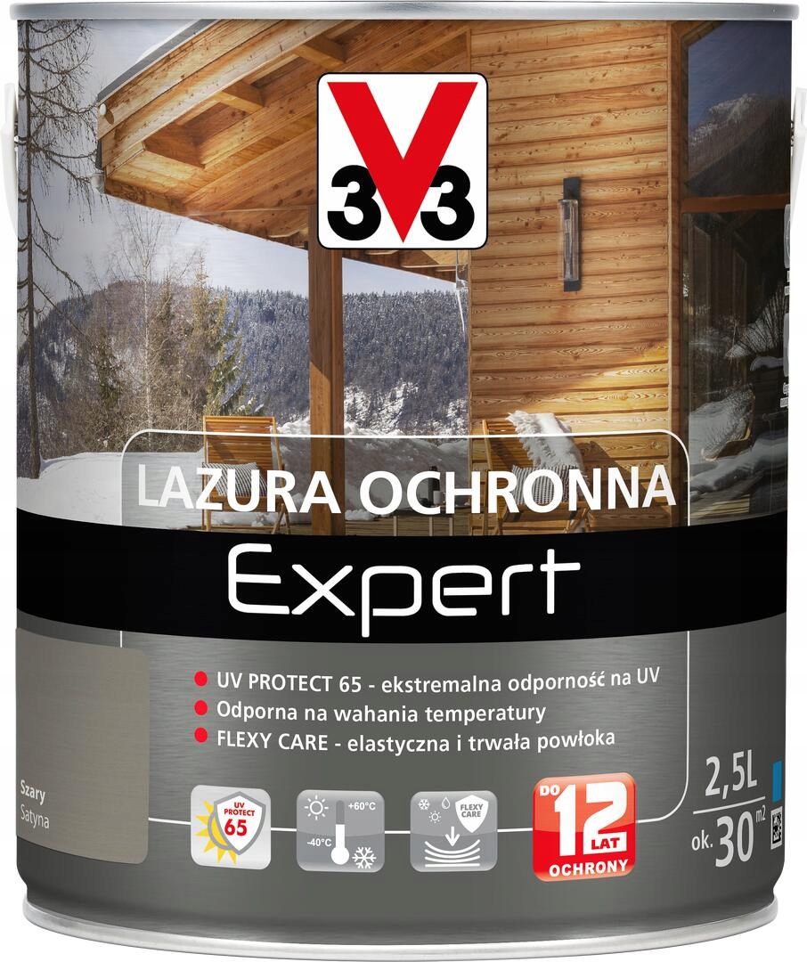 Lazura V33 Polski Klimat Expert 12 Lat 2,5L Szary