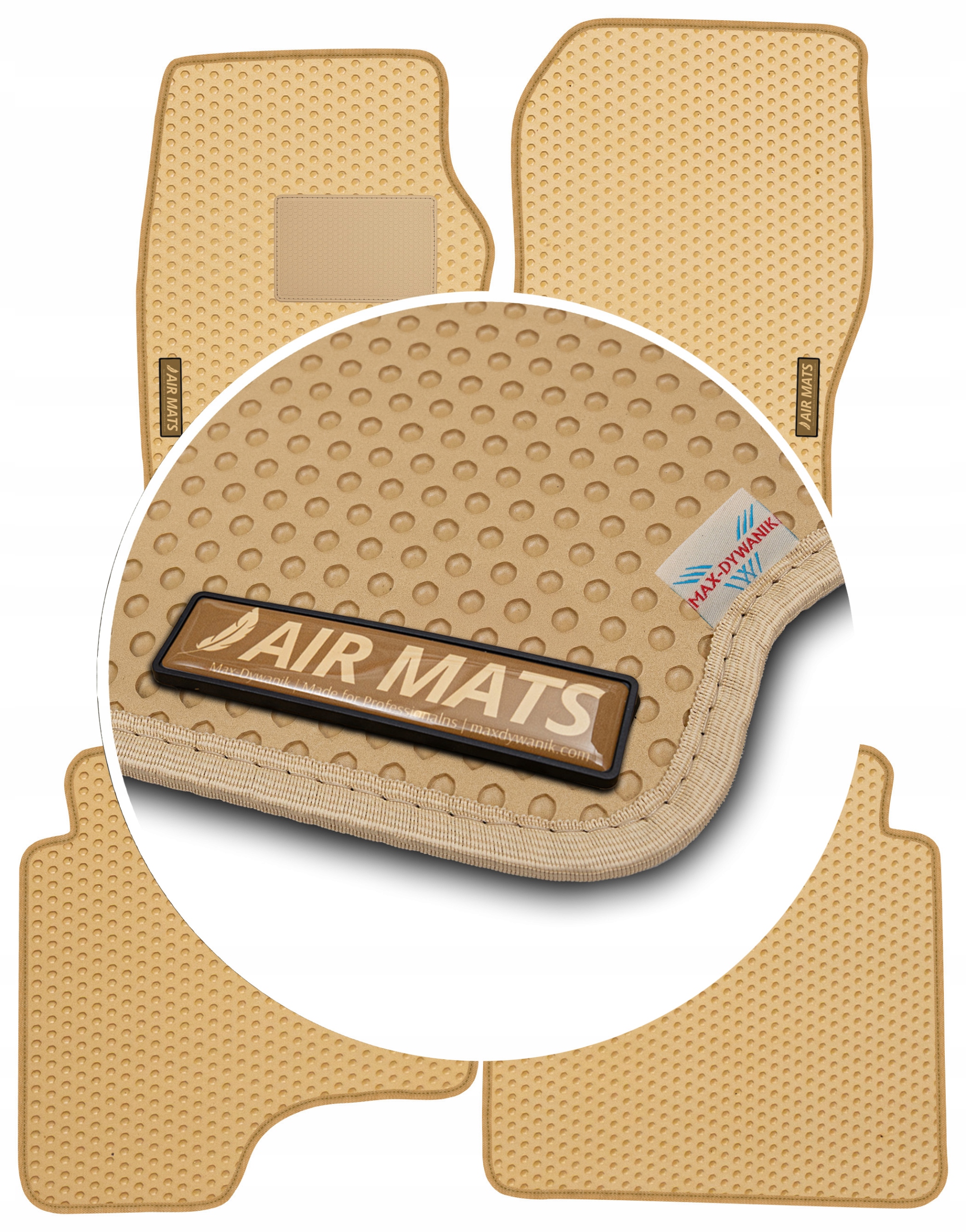 Jeep Cherokee IV Kk 2007-2012 Béžové gumové koberce Eva Air Mats