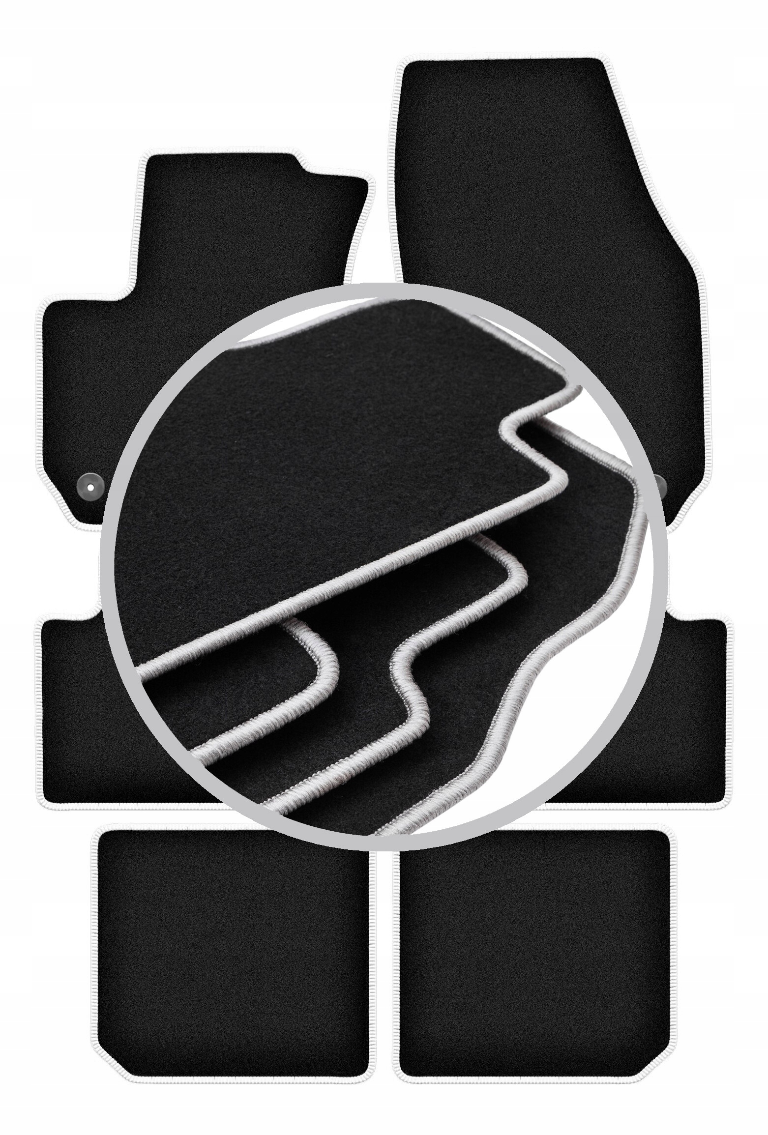 Koberce do auta stříbrné barvy pro: Opel Zafira B minivan 2005-2014