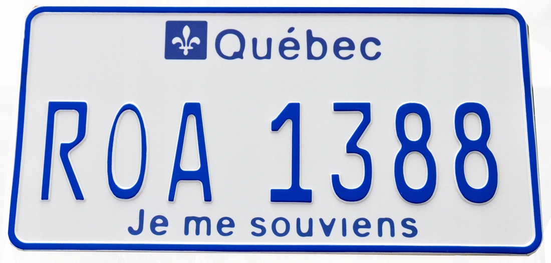 

Kanada Quebec Kanadyjska tablica rejestracyjna