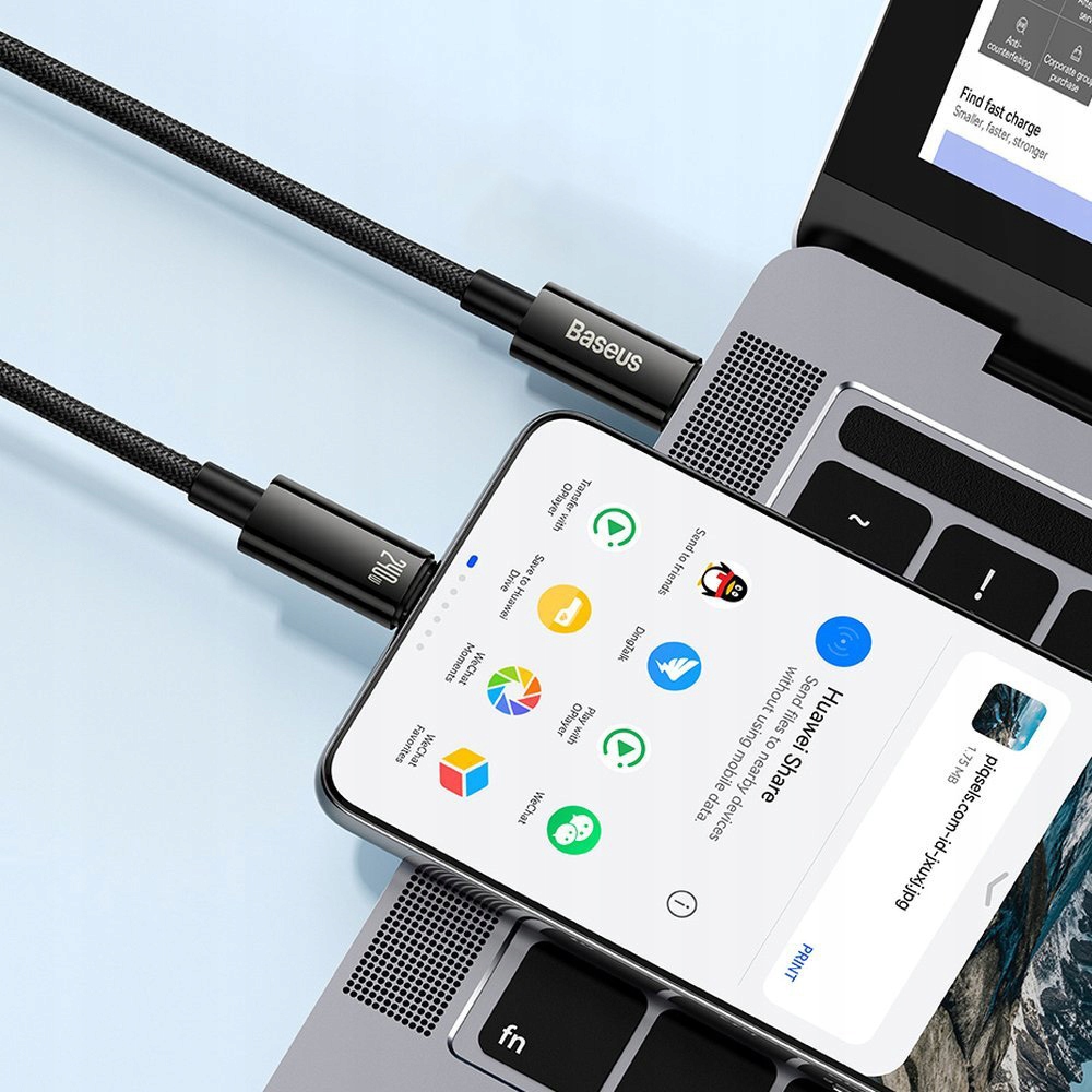 Kabel ładujący do danych szybki USB-C/USB-C Baseus Konstrukcja oplot