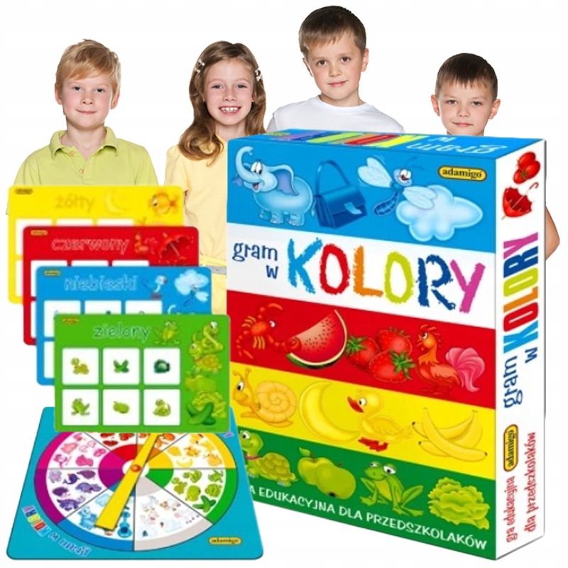 Gry dla Przedszkolaków Planszówki Nauka Kolorów dla Dziecka Gra Planszowa