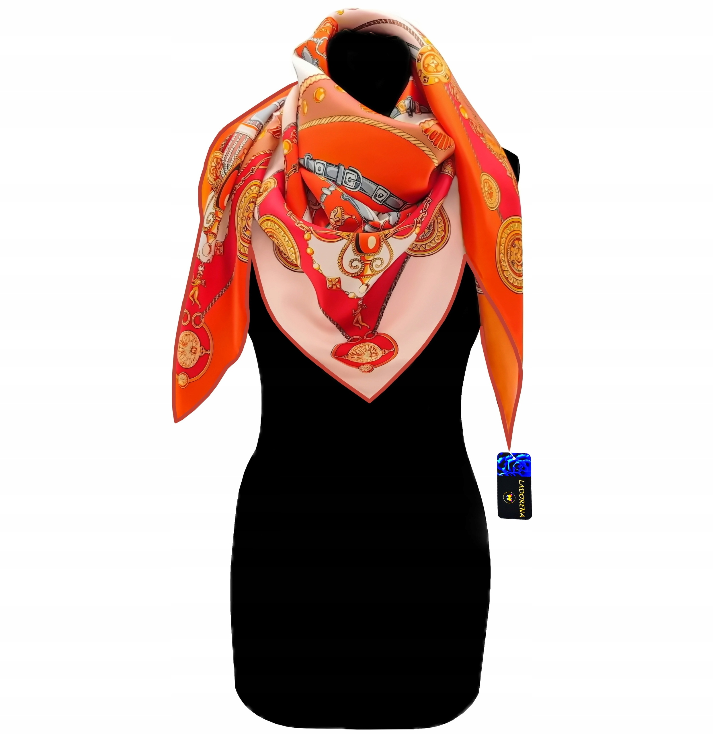 Šátek 100% Přírodní Hedvábí Morušový Značka Prémiová Kvalita Q