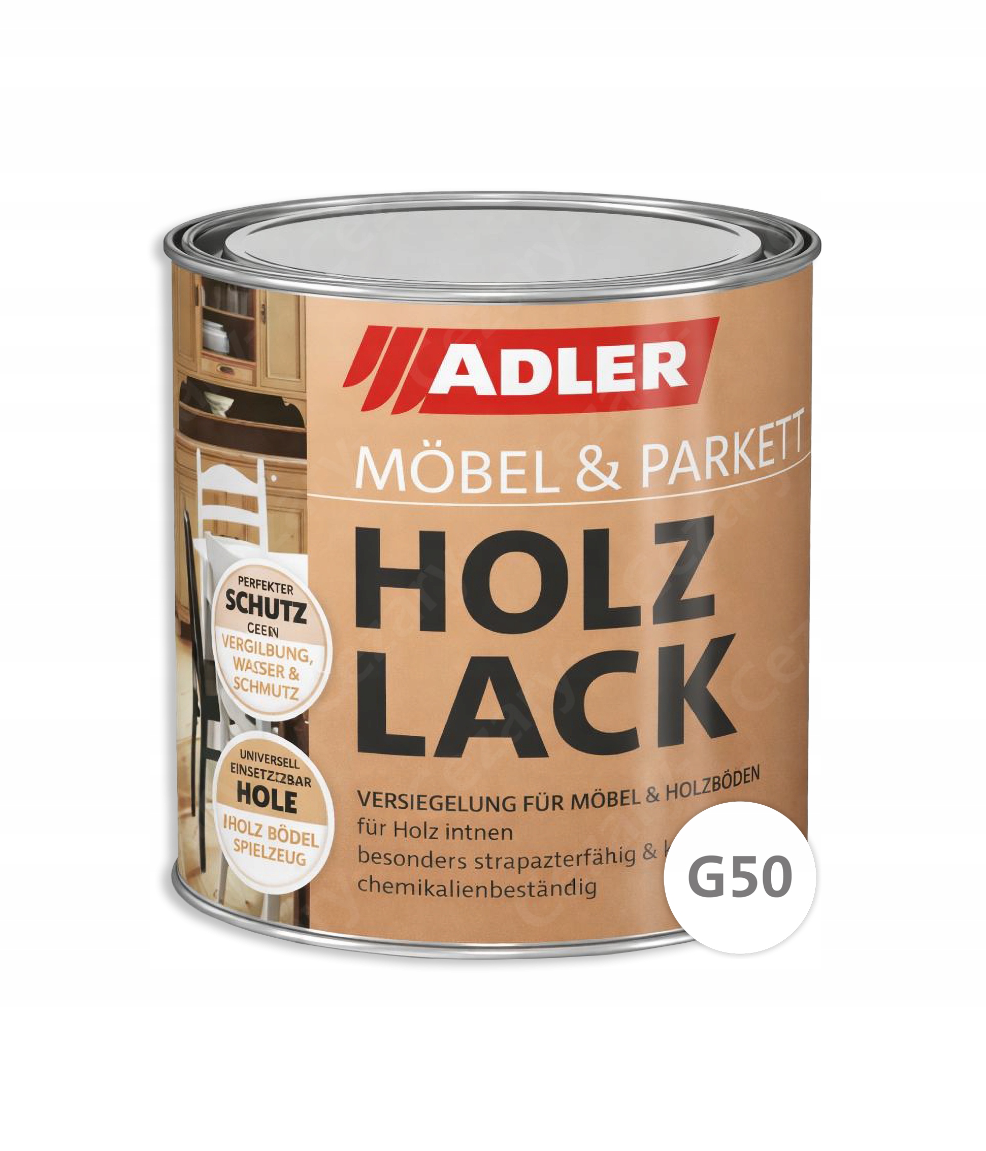 Adler Lakier Wodny Vivido Holzlack Farblos Halbmatt G50 750ml