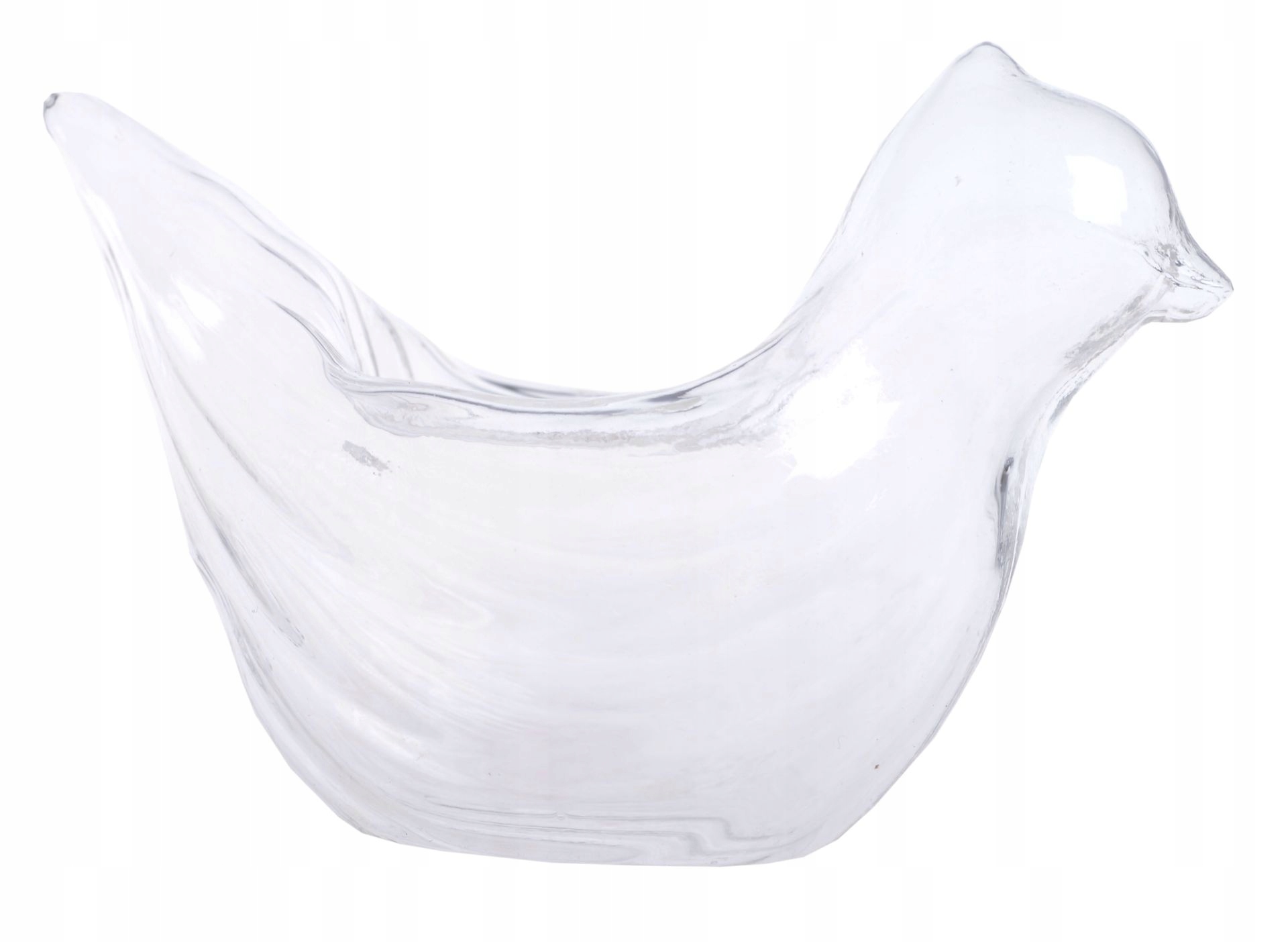 ŚWIECZNIK SZKLANY PTASZEK TRANSPARENTNY WIELKANOC