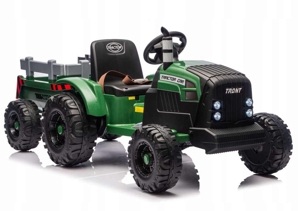 Traktor Na Akumulator CH9959B Z Przyczepą Ciemno Zielony 24V