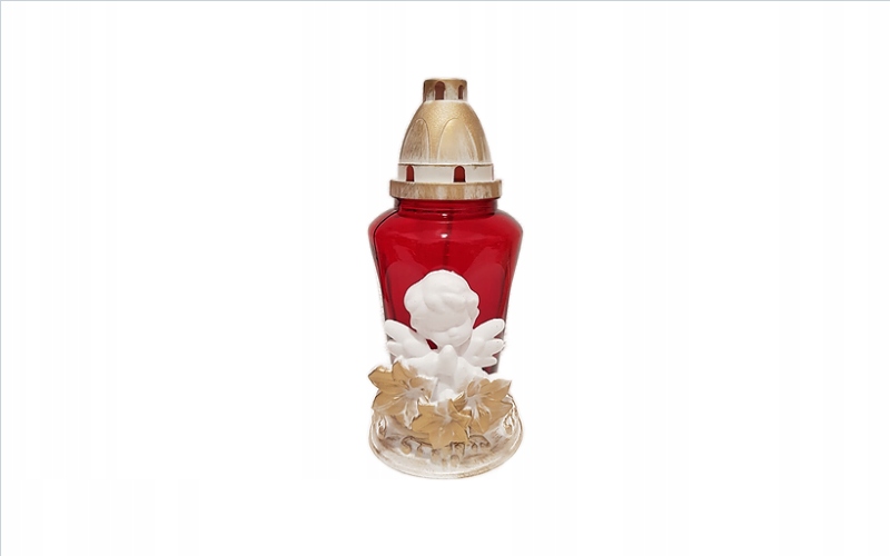 Znicz Czerwony Z Aniołkiem Całoroczny