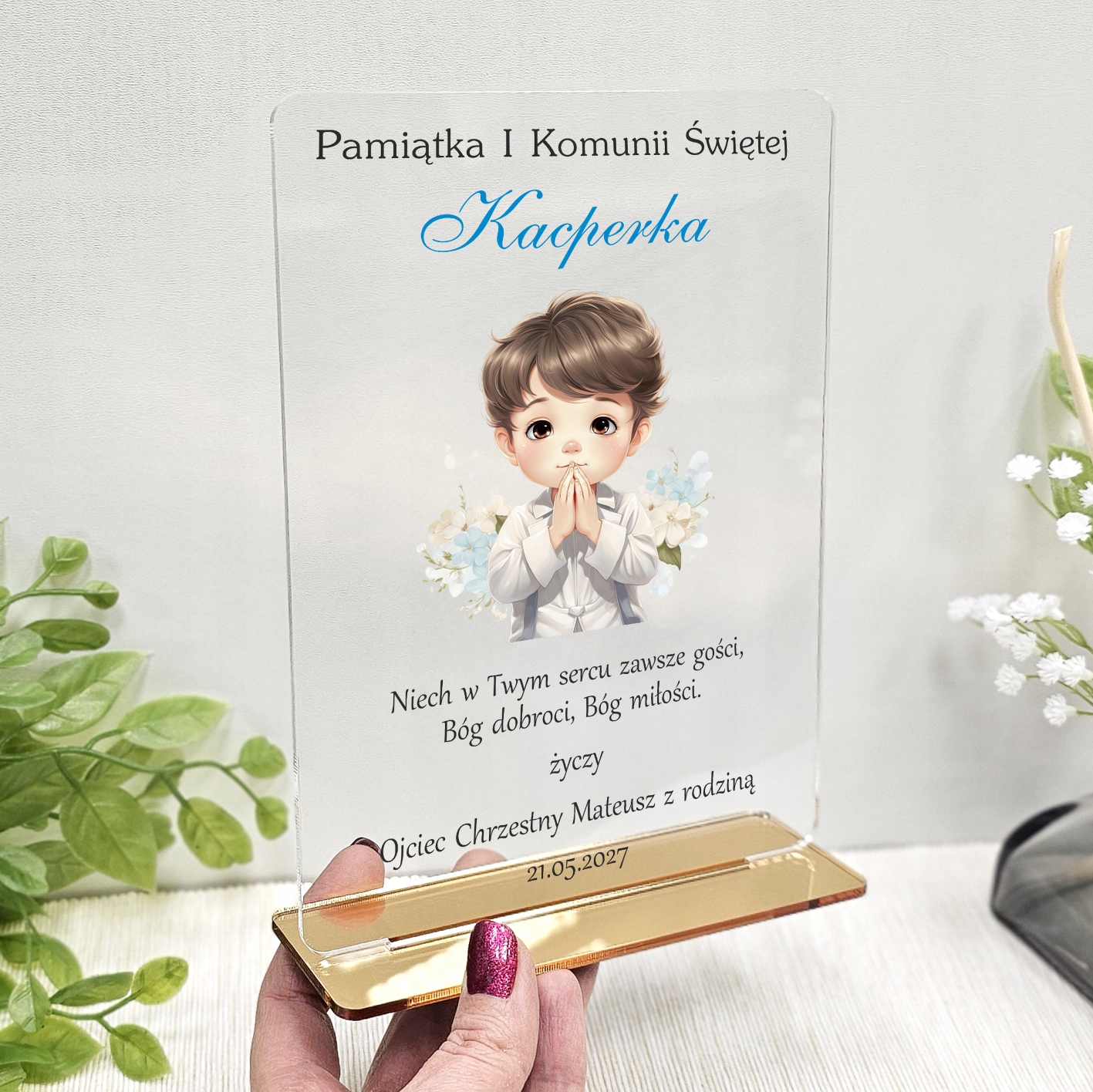 Společenský suvenýr dárek pro chlapce k přijímání s přáním Krabička