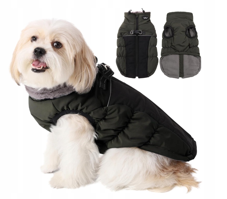 Levně Sněhová bunda se zipem pro psa S