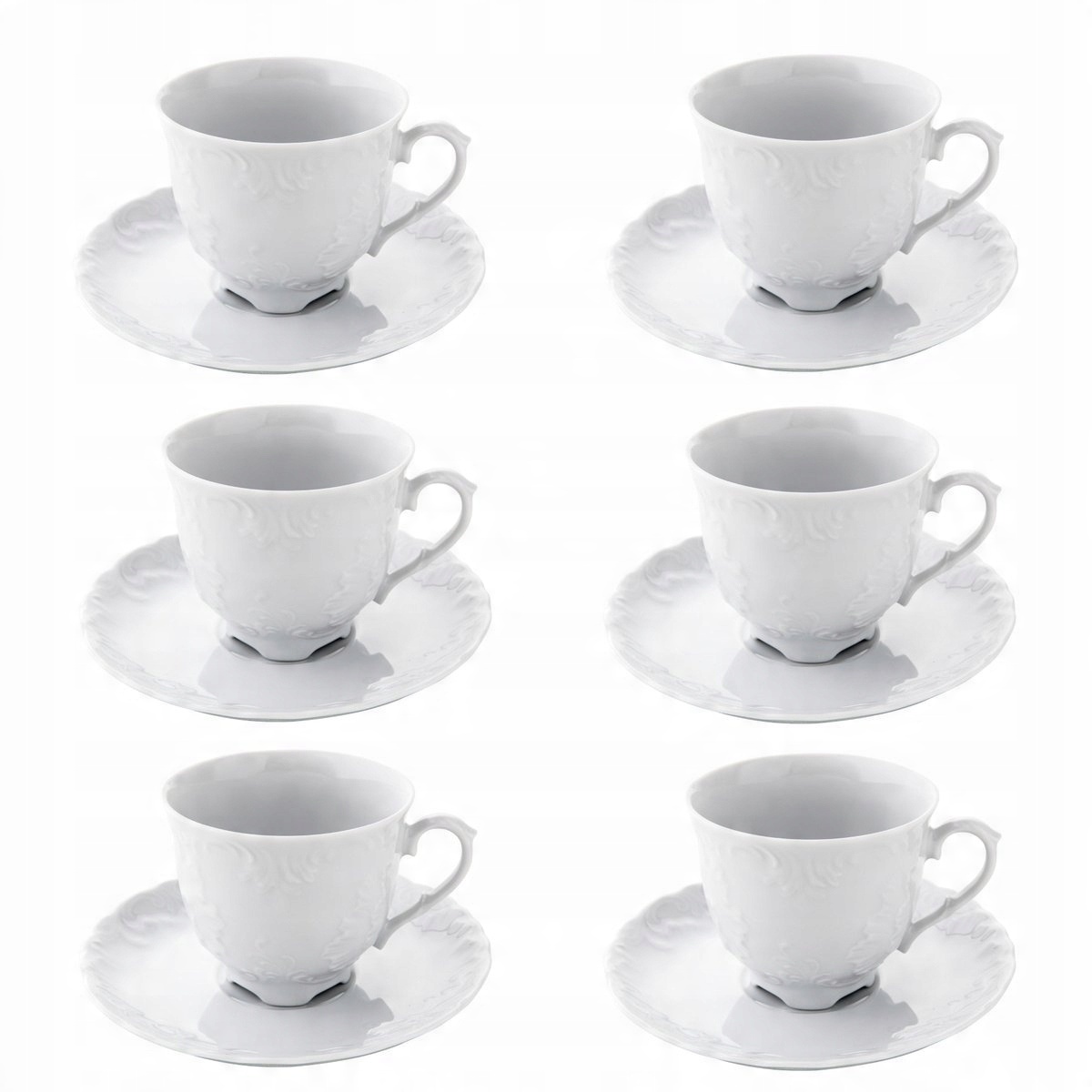 

Rococo Ćmielów zestaw 6 filiżanek 250ml+ spodek