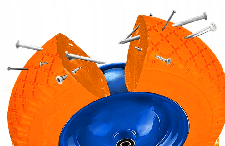 KOŁO KÓŁKO DO TACZEK TACZKI PEŁNE KOSTKA 4.00x8 Kod producenta 4.8 PU K