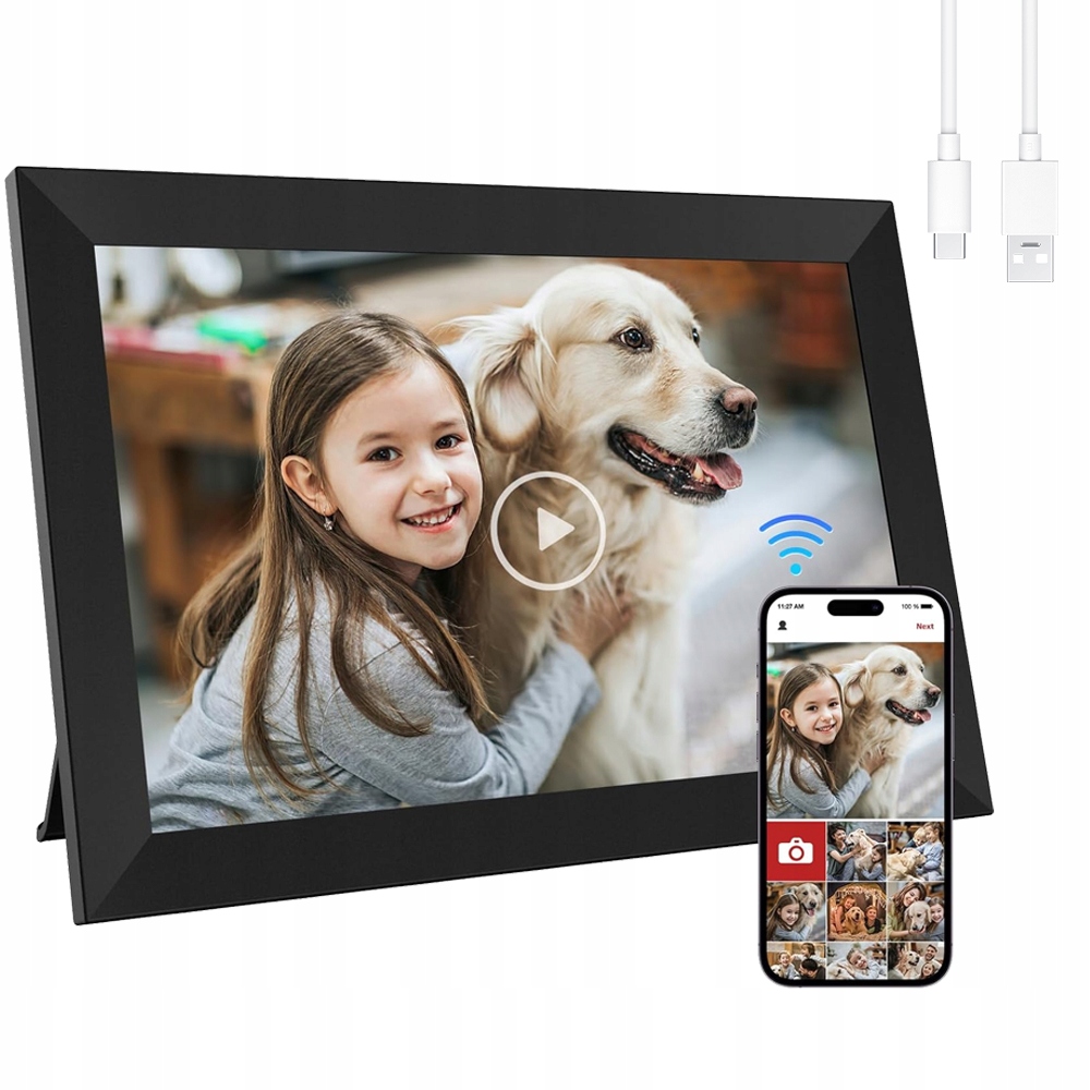 Digitální Rámeček Na Fotografie Wifi Dotykový Displej 32GB 10.1" Dárek