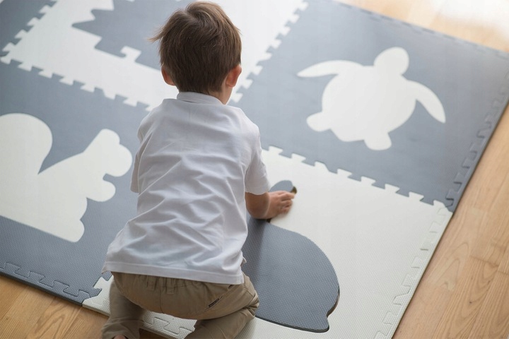 MATA PIANKOWA DLA DZIECKA DUŻA XXL 180x120 PUZZLE DO ZABAWY RACZKOWANIA Materiał pianka